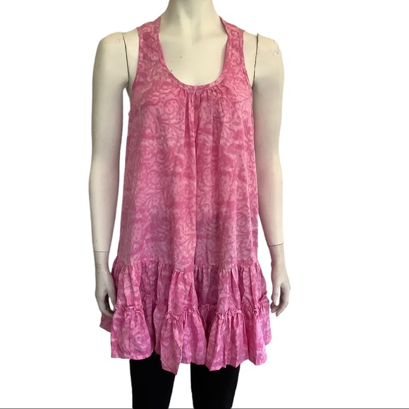 Long pink sleeveless top - Picture 3 of 11